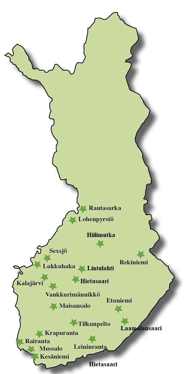 Suomen kartta etualueista